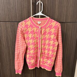 River Island Pink and Yellow Houndstooth Cardigan